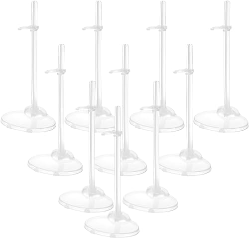 WUWEOT 40 Stück Puppenständer, transparenter Ständer für Puppen und Actionfiguren, verstellbarer Puppenhalter, Mini-Puppen-Display-Ständer für 28 cm bis 33 cm Puppenzubehör WUWEOT 40 Stück Puppenständer, transparenter Ständer für Puppen und Actionfiguren, verstellbarer Puppenhalter, Mini-Puppen-Display-Ständer für 28 cm bis 33 cm Puppenzubehör von WUWEOT