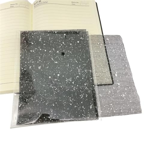 10 Stück A5 Farbe Schnee Punkt Mesh Gaze Büttenpapier Scrapbooking Dekoration DIY Junk Journal Planer Collage Hintergrundpapier Für Basteln(Black) von WUYXTO