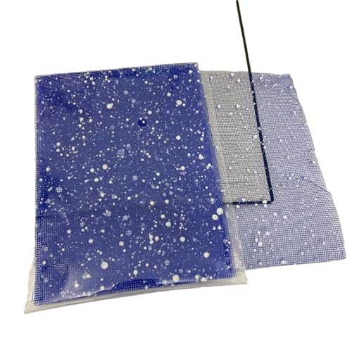 10 Stück A5 Farbe Schnee Punkt Mesh Gaze Büttenpapier Scrapbooking Dekoration DIY Junk Journal Planer Collage Hintergrundpapier Für Basteln(Deep Blue) von WUYXTO