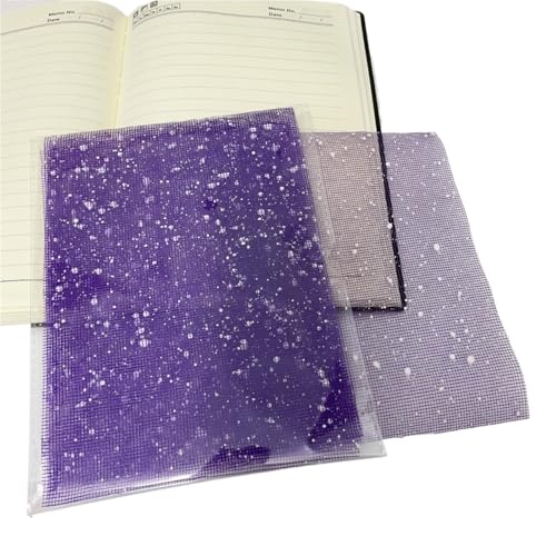 10 Stück A5 Farbe Schnee Punkt Mesh Gaze Büttenpapier Scrapbooking Dekoration DIY Junk Journal Planer Collage Hintergrundpapier Für Basteln(Deep Purple) von WUYXTO