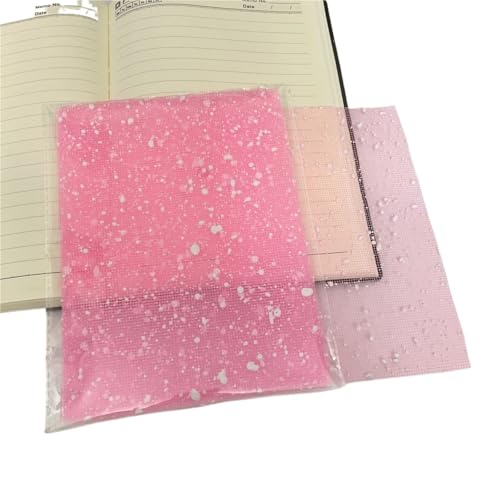 10 Stück A5 Farbe Schnee Punkt Mesh Gaze Büttenpapier Scrapbooking Dekoration DIY Junk Journal Planer Collage Hintergrundpapier Für Basteln(Pink) von WUYXTO