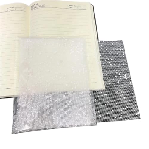 10 Stück A5 Farbe Schnee Punkt Mesh Gaze Büttenpapier Scrapbooking Dekoration DIY Junk Journal Planer Collage Hintergrundpapier Für Basteln(White) von WUYXTO