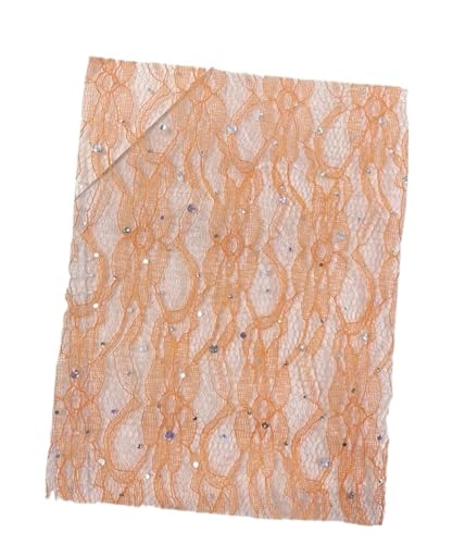 10 Stück A5 Farbe Spitze Pailletten Gaze Papier Scrapbooking Zubehör DIY Junk Journal Planer Collage Hintergrund Papier Bastelmaterial Für Basteln(Orange) von WUYXTO