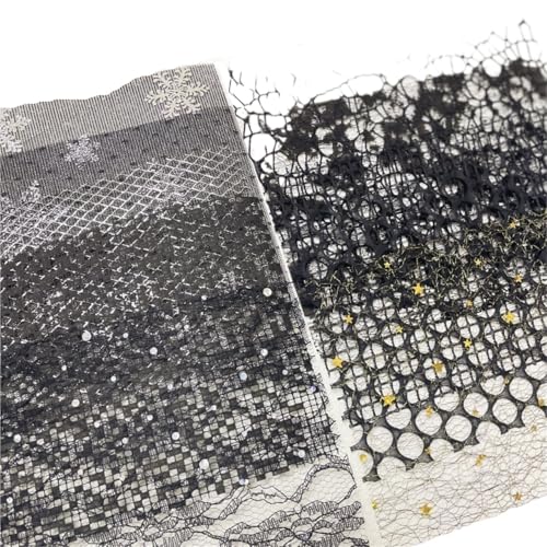 10 Stück A5 Gemischte Spezialnetz-Gaze ​​Scrapbooking-Zubehör DIY Junk Journal Planer Collage Hintergrundpapier Dekorationsmaterial Für Basteln(Black) von WUYXTO