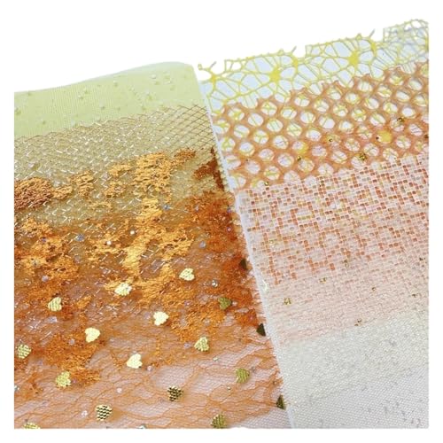 10 Stück A5 Gemischte Spezialnetz-Gaze ​​Scrapbooking-Zubehör DIY Junk Journal Planer Collage Hintergrundpapier Dekorationsmaterial Für Basteln(Orange Yellow) von WUYXTO