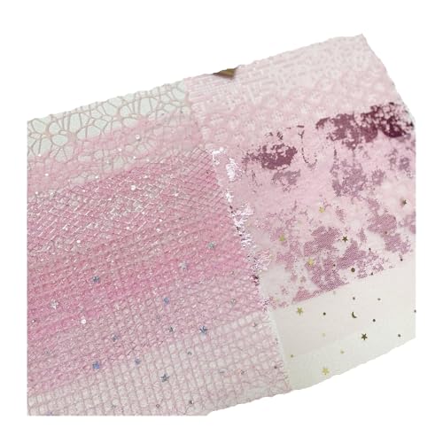 10 Stück A5 Gemischte Spezialnetz-Gaze ​​Scrapbooking-Zubehör DIY Junk Journal Planer Collage Hintergrundpapier Dekorationsmaterial Für Basteln(Pink) von WUYXTO