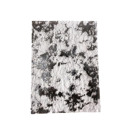 10 Stück Farbe Goldfolie Spitze Gaze Kunstpapier Scrapbooking Dekorieren DIY Journal Planer Collage Hintergrund Papiermaterial Für Basteln(Black) von WUYXTO