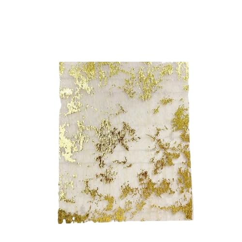 10 Stück Farbe Goldfolie Spitze Gaze Kunstpapier Scrapbooking Dekorieren DIY Journal Planer Collage Hintergrund Papiermaterial Für Basteln(Glod) von WUYXTO