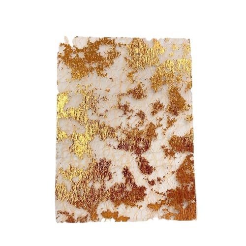 10 Stück Farbe Goldfolie Spitze Gaze Kunstpapier Scrapbooking Dekorieren DIY Journal Planer Collage Hintergrund Papiermaterial Für Basteln(Orange) von WUYXTO