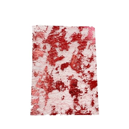 10 Stück Farbe Goldfolie Spitze Gaze Kunstpapier Scrapbooking Dekorieren DIY Journal Planer Collage Hintergrund Papiermaterial Für Basteln(Red) von WUYXTO