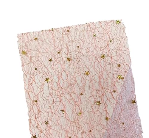 10 Stück Gold-Silber-Pailletten-Spitzengaze-Kunstpapier, Scrapbooking, Dekorieren, DIY, Junk Journal, Planer, Collage, Hintergrundpapier Für Basteln(Orange) von WUYXTO