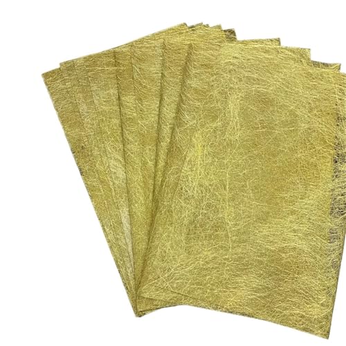 10 Stücke Vintage Seidenraupenpapier Sammelalbum Dekorationsmaterial DIY Tagebuch Collage Journal Origami Tissue Geschenkpapier Für Basteln(Gold) von WUYXTO
