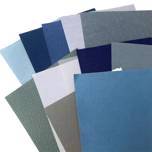 12 Stück Vintage Strukturiertes Papier Scrapbooking Zubehör Junk Journal Collage DIY Tagebuch Lesezeichen Seidenpapier Dekorieren Materialien Für Basteln(Blue) von WUYXTO