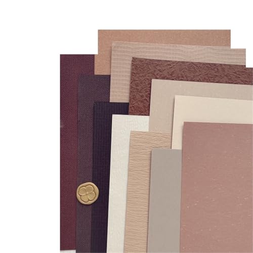 12 Stück Vintage Strukturiertes Papier Scrapbooking Zubehör Junk Journal Collage DIY Tagebuch Lesezeichen Seidenpapier Dekorieren Materialien Für Basteln(Red) von WUYXTO