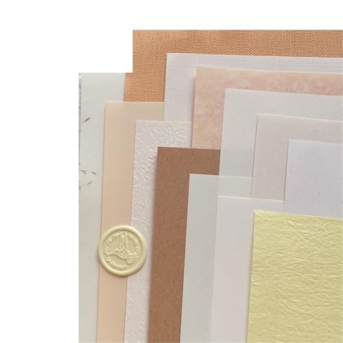 12 Stück Vintage Strukturiertes Papier Scrapbooking Zubehör Junk Journal Collage DIY Tagebuch Lesezeichen Seidenpapier Dekorieren Materialien Für Basteln(Yellow Orange) von WUYXTO
