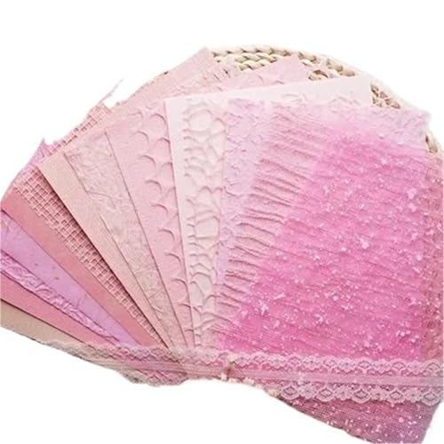 15 Stück Vintage-Stil Spezialpapier Gaze Gemischtes Scrapbooking-Papier Dekorieren Zubehör DIY Junk Journal Handwerk Collage Kunst Für Basteln(Pink) von WUYXTO