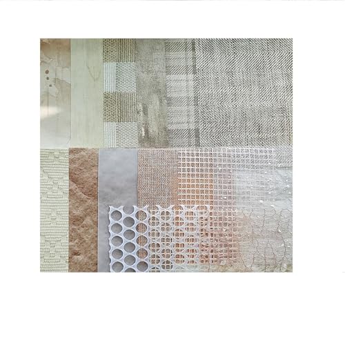 15 Teile/paket Gaze Materialien Papier DIY Scrapbooking Decor Handwerk Papier Ästhetik Collage Journal Schreibwaren Für Basteln(Khaki) von WUYXTO