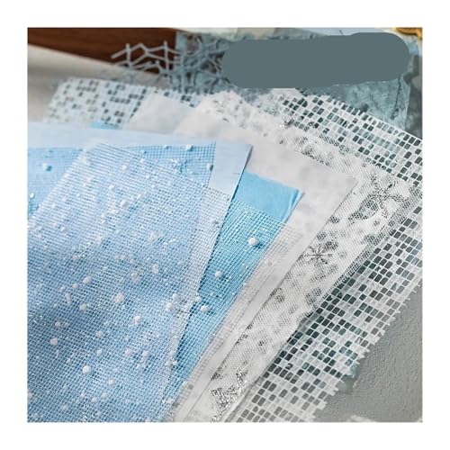 16 Stücke Vintage Gemischt Spezialpapier Gaze Scrapbooking Dekorieren Lieferungen DIY Journal Planer Collage Hintergrundpapier Für Basteln(Blue) von WUYXTO