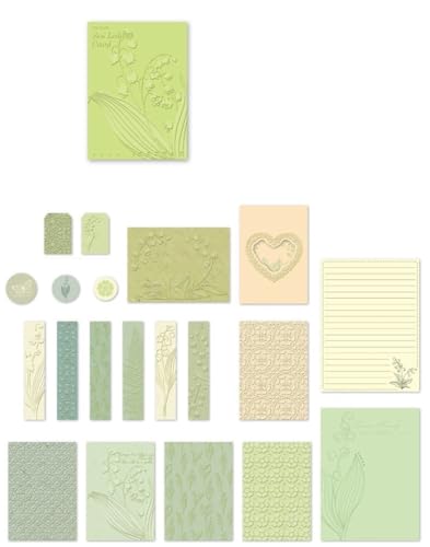 20 Pcs Vintage 3d Textur Karton Dekorative Papier DIY Scrapbooking Tagebuch Album Hintergrund Papier Für Basteln(Green) von WUYXTO