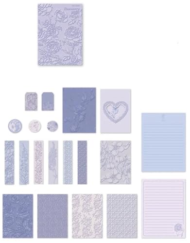 20 Pcs Vintage 3d Textur Karton Dekorative Papier DIY Scrapbooking Tagebuch Album Hintergrund Papier Für Basteln(Purple) von WUYXTO