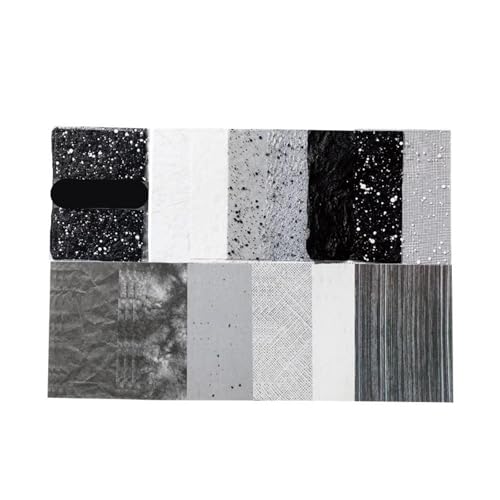 22 Pcs Netting Thema Material Papier Dekorative Scrapbooking Tagebuch Album Hintergrund Papier Planer Handwerk Liefert Für Basteln(Black) von WUYXTO