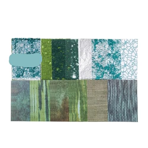 22 Pcs Netting Thema Material Papier Dekorative Scrapbooking Tagebuch Album Hintergrund Papier Planer Handwerk Liefert Für Basteln(Green) von WUYXTO