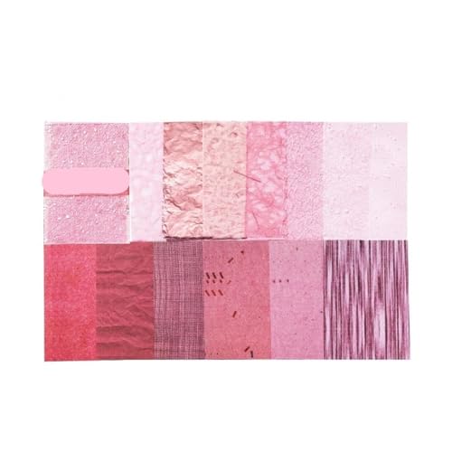 22 Pcs Netting Thema Material Papier Dekorative Scrapbooking Tagebuch Album Hintergrund Papier Planer Handwerk Liefert Für Basteln(Pink) von WUYXTO