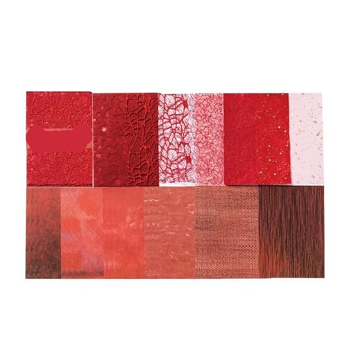22 Pcs Netting Thema Material Papier Dekorative Scrapbooking Tagebuch Album Hintergrund Papier Planer Handwerk Liefert Für Basteln(Red) von WUYXTO