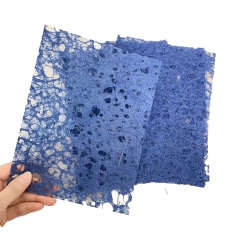 5 Stücke 15x20cm Farbe Vintage Aushöhlen Sammelalbum Dekoration Papier Material DIY Handwerk Tagebuch Karten Collage Journal Seidenpapier Für Basteln(Deep Blue) von WUYXTO