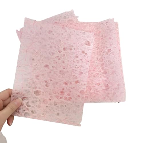 5 Stücke 15x20cm Farbe Vintage Aushöhlen Sammelalbum Dekoration Papier Material DIY Handwerk Tagebuch Karten Collage Journal Seidenpapier Für Basteln(Pink) von WUYXTO
