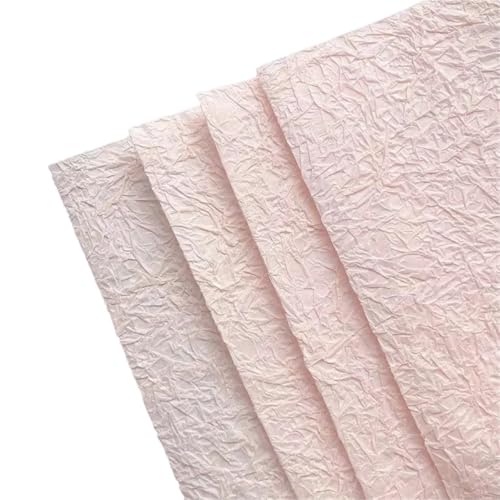 5 Stücke Vintage Krepppapier Scrapbooking Dekoration Journal Collage DIY Tagebuch Lesezeichen Floral Seidenpapier Bastelmaterialien Für Basteln(Champagne) von WUYXTO