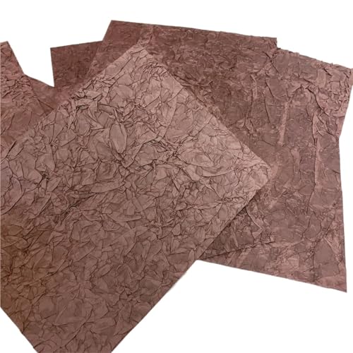 5 Stücke Vintage Krepppapier Scrapbooking Dekoration Journal Collage DIY Tagebuch Lesezeichen Floral Seidenpapier Bastelmaterialien Für Basteln(Coffee) von WUYXTO