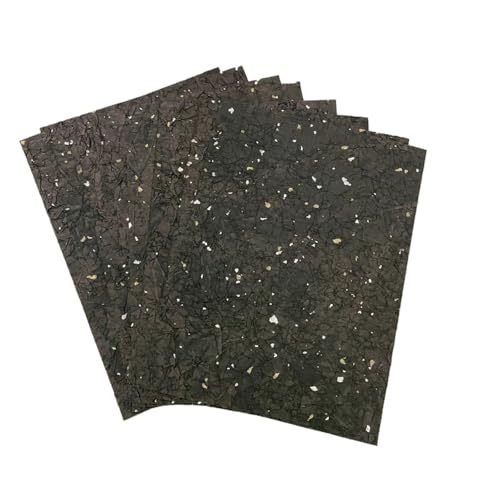 5 Stücke Vintage Krepppapier Scrapbooking Dekoration Journal Collage DIY Tagebuch Lesezeichen Floral Seidenpapier Bastelmaterialien Für Basteln(Glitter Black) von WUYXTO