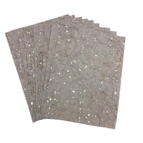 5 Stücke Vintage Krepppapier Scrapbooking Dekoration Journal Collage DIY Tagebuch Lesezeichen Floral Seidenpapier Bastelmaterialien Für Basteln(Glitter Gray) von WUYXTO