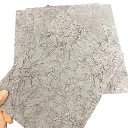 5 Stücke Vintage Krepppapier Scrapbooking Dekoration Journal Collage DIY Tagebuch Lesezeichen Floral Seidenpapier Bastelmaterialien Für Basteln(Gray) von WUYXTO