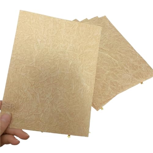 5 Stücke Vintage Krepppapier Scrapbooking Dekoration Journal Collage DIY Tagebuch Lesezeichen Floral Seidenpapier Bastelmaterialien Für Basteln(Khaki) von WUYXTO