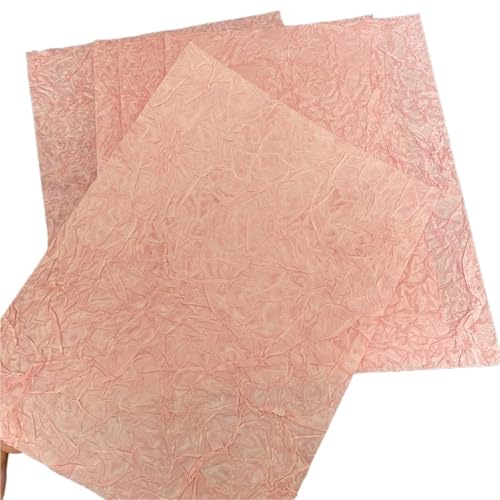 5 Stücke Vintage Krepppapier Scrapbooking Dekoration Journal Collage DIY Tagebuch Lesezeichen Floral Seidenpapier Bastelmaterialien Für Basteln(Light Pink) von WUYXTO