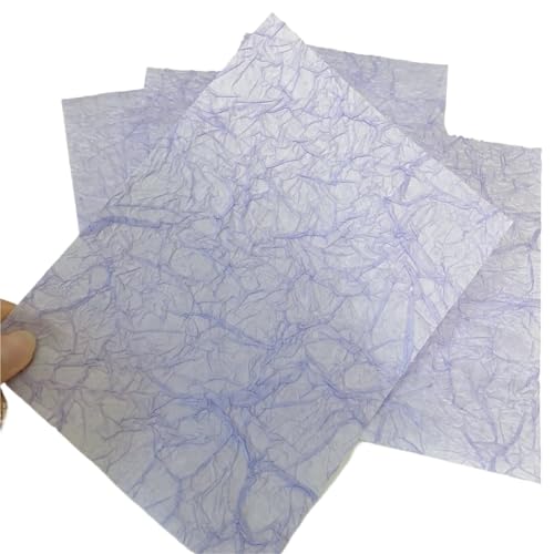 5 Stücke Vintage Krepppapier Scrapbooking Dekoration Journal Collage DIY Tagebuch Lesezeichen Floral Seidenpapier Bastelmaterialien Für Basteln(Purple) von WUYXTO
