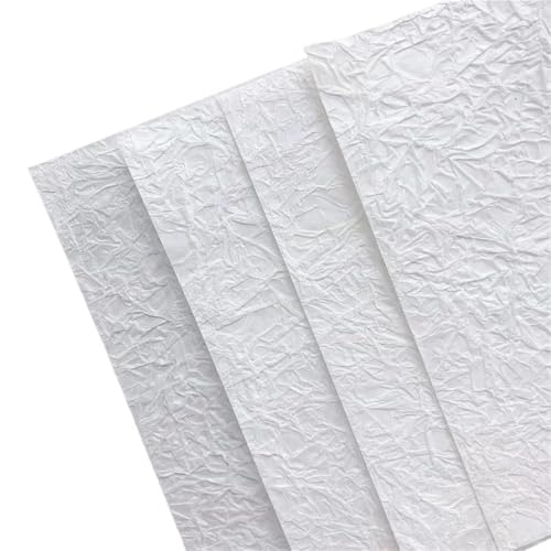 5 Stücke Vintage Krepppapier Scrapbooking Dekoration Journal Collage DIY Tagebuch Lesezeichen Floral Seidenpapier Bastelmaterialien Für Basteln(White) von WUYXTO