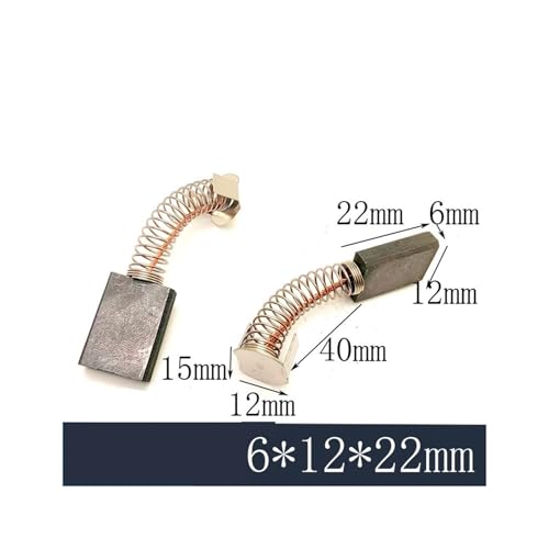 Federkohlebürste großer Gleichstrommotor 3/4/5/6/7/8/9/10 Spezifikationen alle Unterstützung der Anpassung(6X12X22mm 20PCS) von WVGFAUXA