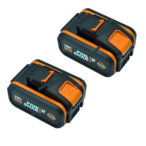 WVGFAUXA Akkupack, Kompatibel Mit Worx WA3551, 6000 MAh Akku, 20 V Akku for Akku-Elektrowerkzeuge, for WA3572 WA3553 WX390 WX176 WX178, Ersatzakku(4AhX2) von WVGFAUXA