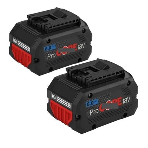 WVGFAUXA Akkupack 18V 8,0Ah, Kompatibel for Bosch, Wiederaufladbarer Akku, Passend for Werkzeug BAT609 BAT618 GBA18V80 21700 Hochleistungs-5C-Power-Akku(2 Battery) von WVGFAUXA