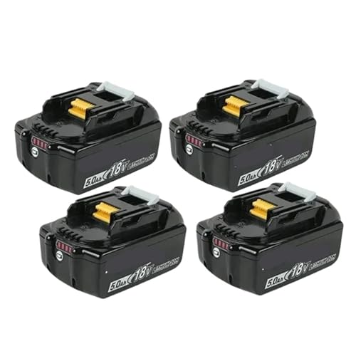 WVGFAUXA Akkupack 6 Ah 5 Ah 3 Ah, Kompatibel Mit Makita 18 V Akku BL1840 BL1830B BL1850B BL1850 BL1860 BL1815, Ersatz-Lithium-Akku(5AhX4-10C) von WVGFAUXA