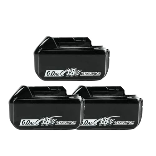 WVGFAUXA Akkupack 6 Ah 5 Ah 3 Ah, Kompatibel Mit Makita 18 V Akku BL1840 BL1830B BL1850B BL1850 BL1860 BL1815, Ersatz-Lithium-Akku(6AhX3-10C) von WVGFAUXA