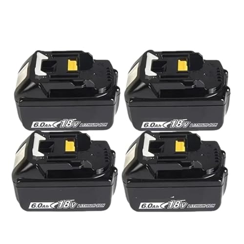 WVGFAUXA Akkupack 6 Ah 5 Ah 3 Ah, Kompatibel Mit Makita 18 V Akku BL1840 BL1830B BL1850B BL1850 BL1860 BL1815, Ersatz-Lithium-Akku(6AhX4-10C) von WVGFAUXA