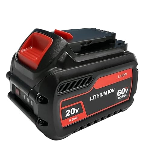 WVGFAUXA Akkupack 9000 MAh 20 V 60 V 120 V MAX Multivolt-Li-Ionen-Akku, Kompatibel Mit Dewalt-Elektrowerkzeugen DCB606 DCB609 DCB205 DCB204 DCB206 DCB209 von WVGFAUXA