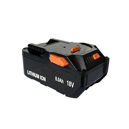 WVGFAUXA Akkus for Elektrowerkzeuge, 18-V-Akku, 8,0 Ah, Lithium-Ionen-Akku, Kompatibel Mit RIDGID R840087 R840085 L1815R L1850R L1830R R840083-Serie, Kabelloses Elektrowerkzeug(18V 8000mah-1PCS) von WVGFAUXA