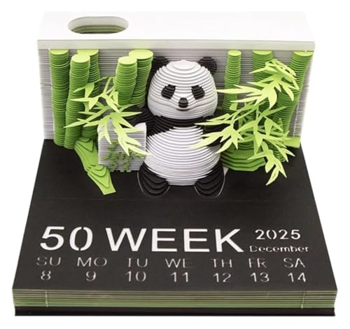 3d-Notizblock,3d-Haftnotizen,3d-Notizblock, Kreativkalender 2025, Panda-Kalender, DIY-Haftnotizen, Panda, Chinas Nationalschatz(Calendar) von WWBPOIUY