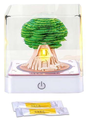 3d-Notizblock,3d-Haftnotizen,3d-Notizblock, Panoramic Treehouse 3D-Kunst-Haftnotizen for Abreißen, 230 kreative Desktop-Haftnotizen, DIY-Haftnotizblock for Zuhause und Büro(Green) von WWBPOIUY