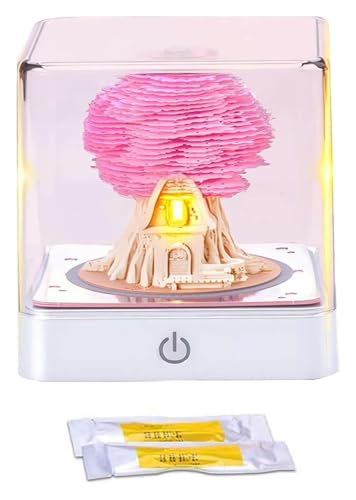 3d-Notizblock,3d-Haftnotizen,3d-Notizblock, Panoramic Treehouse 3D-Kunst-Haftnotizen for Abreißen, 230 kreative Desktop-Haftnotizen, DIY-Haftnotizblock for Zuhause und Büro(Pink) von WWBPOIUY